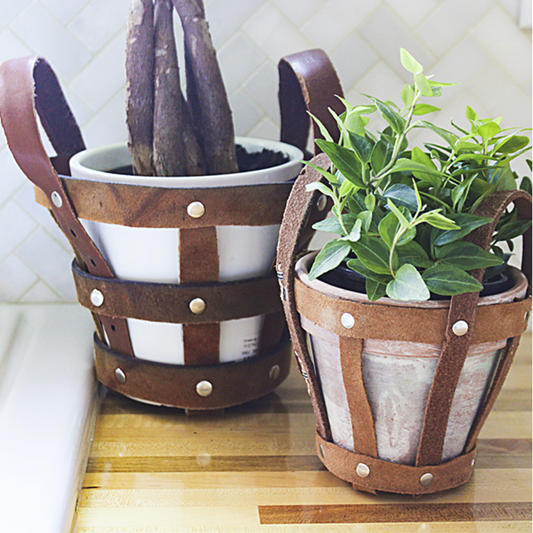 Leather Belt Planter Holder