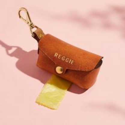 Leather Dog Poop Bag Holder