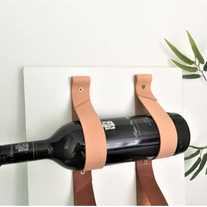 Leather Strap Wine Rack