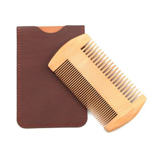 Wooden Beard Mustache Comb Case
