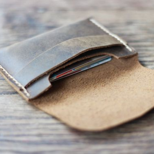 Personalized Fine Leather Front Pocket Wallet