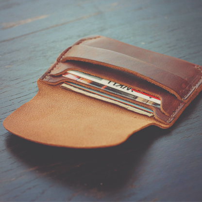 Personalized Fine Leather Front Pocket Wallet
