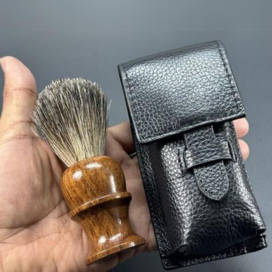 Shaving Brush Leather Case