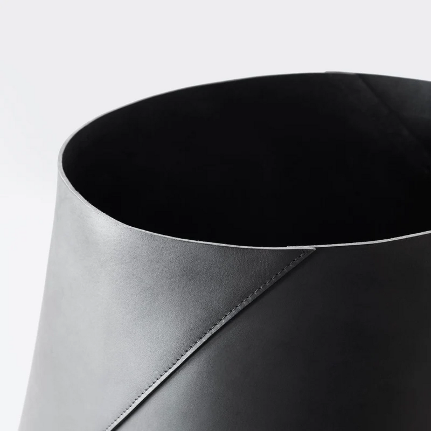 Tall Leather Storage Bins