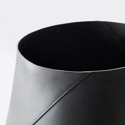 Tall Leather Storage Bins