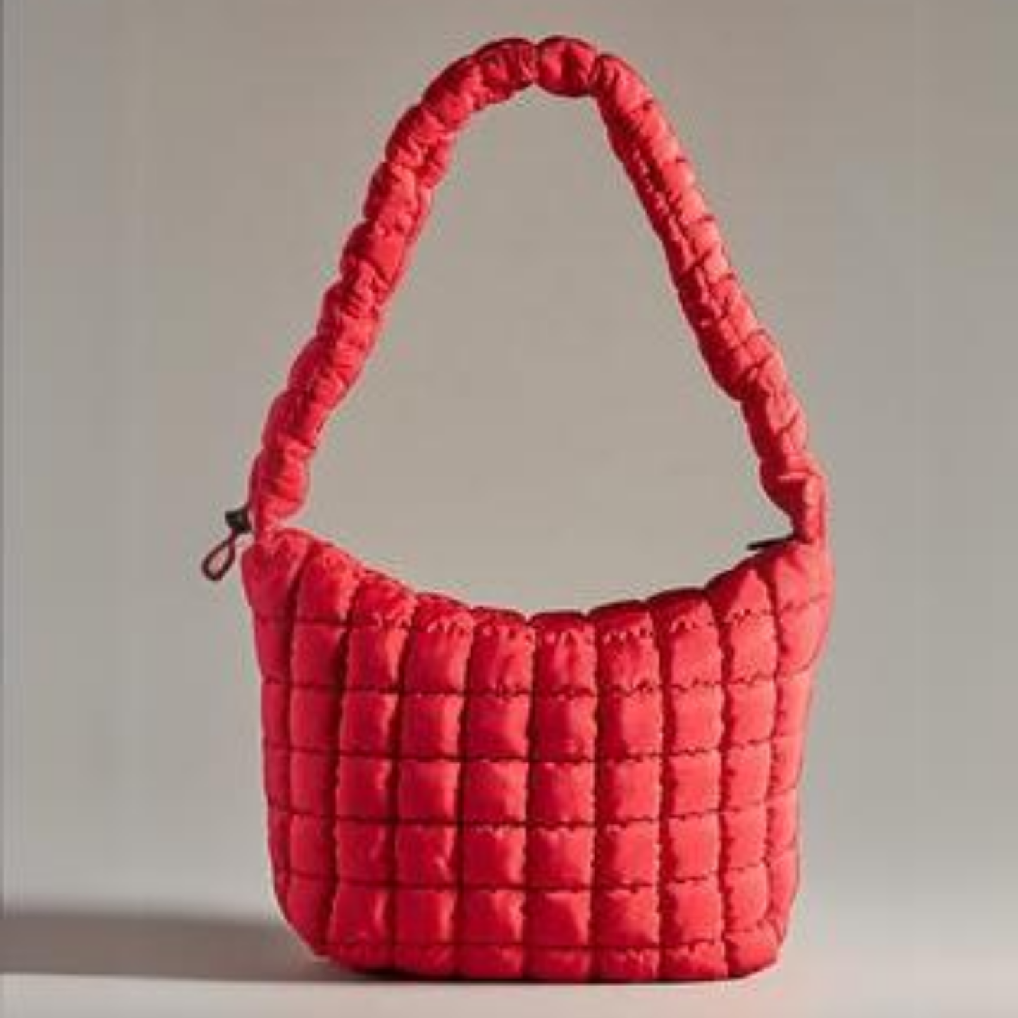 Quilted Nylon Scrunch Tote Bag