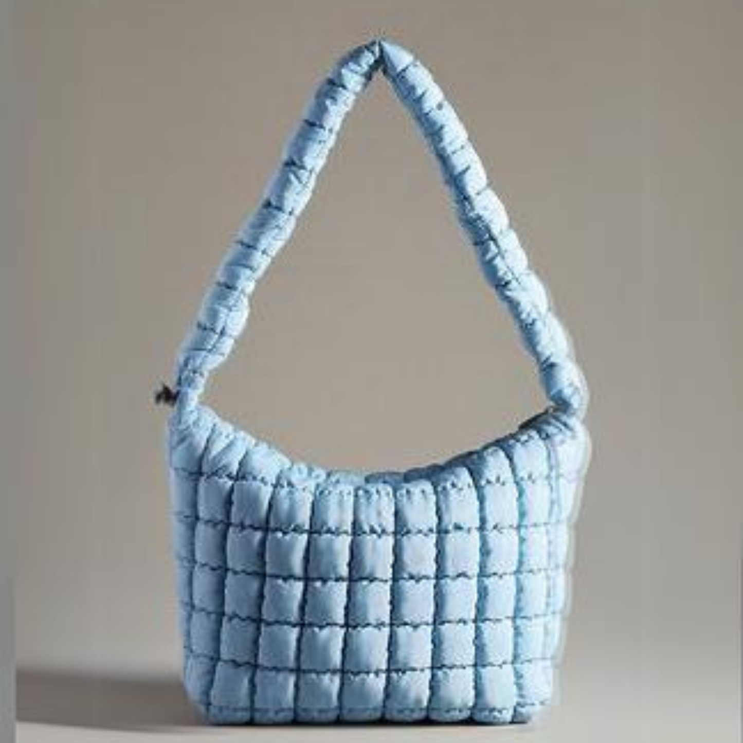 Quilted Nylon Scrunch Tote Bag