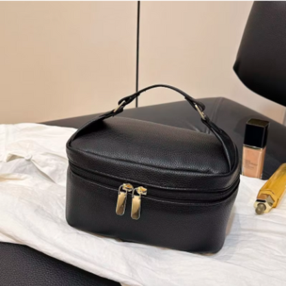 Portable Top Handle Makeup Bag with Organizer