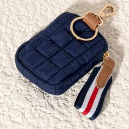 Quilted Nylon Clip-On Pouch