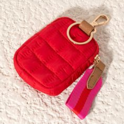 Quilted Nylon Clip-On Pouch