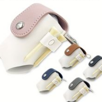 Leather Golf Ball tee pouch holder