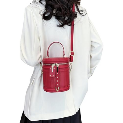 PU Leather Cylinder Bag