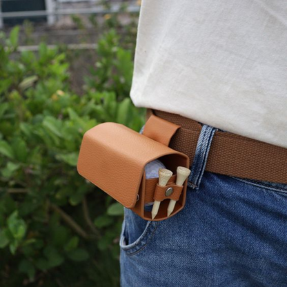 Leather Golf Ball tee pouch holder