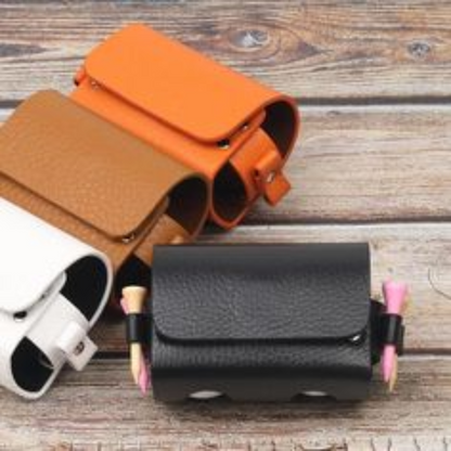 Leather Golf Ball tee pouch holder